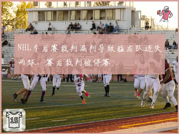 NHL季后赛裁判漏判导致猛龙队连失两球，赛后裁判被停赛