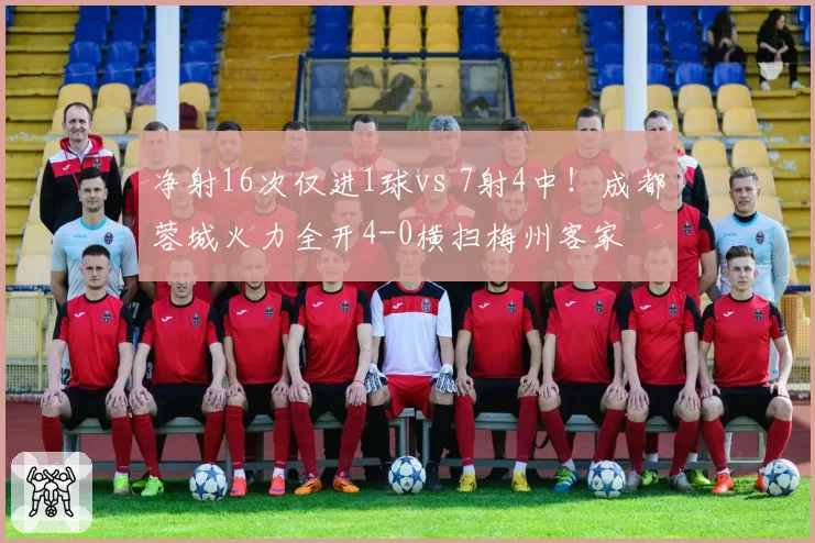 净射16次仅进1球vs 7射4中！成都蓉城火力全开4-0横扫梅州客家